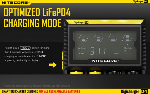 Зарядное устройство NITECORE D4 LCD